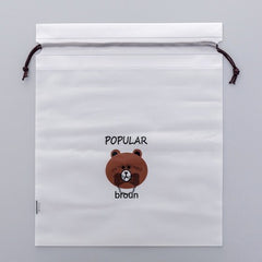 Cartoon Black Cat Drawstring Storage Bag