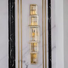 Light Luxury Crystal Layered Wall Lamp