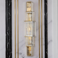 Light Luxury Crystal Layered Wall Lamp