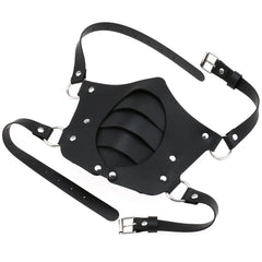Punk Halloween Queen Multi-Layer Leather Face Mask
