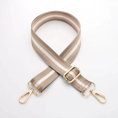 Casual Stripe Adjustable Bag Strap with Gold Thread