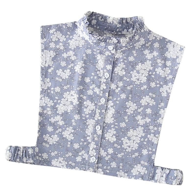 Women's Cotton Decorative Detachable Collar Shirt