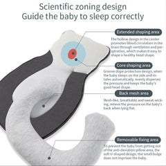 Newborn Anti-Roll Shaped Pillow for Head Correction