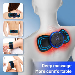 Portable EMS Neck Massager with Electric Pulse贴