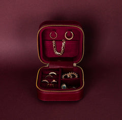 Amanda Leather Jewelry Box, Medium