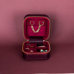 Amanda Leather Jewelry Box, Medium
