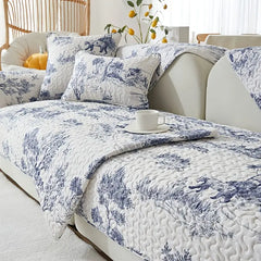 Universal Plant Print Sofa Cover Fabric Piece