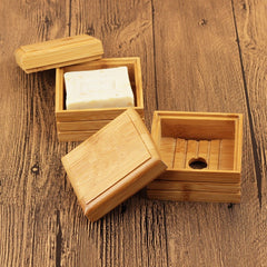 Eco-Friendly Bamboo Soap Dish and Rack for Home Use
