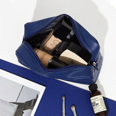 Solid Color Waterproof Travel Makeup and Toiletry Bag