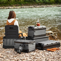 Foldable Camping Stool with Backrest & Storage Bag Portable Fishing Seat Outdoor Chair