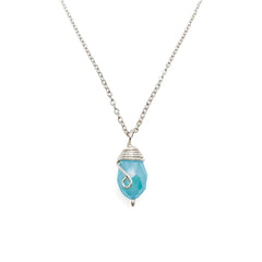Silver Birthstone necklace