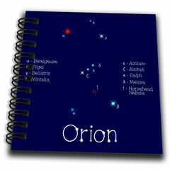 3dRose Alexis Design - Constellations of Stars - Orion Star Asterism. Star Colors, Names. Elegant Astronomy - Drawing Book