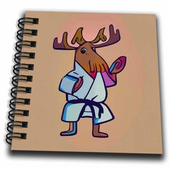 3dRose Funny Moose Practicing Karate Kick Martial Arts - Drawing Books (db-385331)