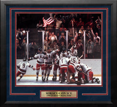 1980 USA Miracle on Ice Olympic Hockey Framed & Matted Photo