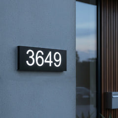 Metal Backlit Address Plaque – Custom LED House Address Sign