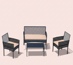 4Pcs Outdoor Patio Furniture Set – Rattan Wicker Sofa - Multiple Styles