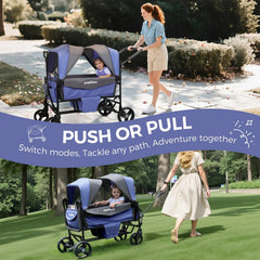 Momfann 4-in-1 Double Stroller Wagon for Kids