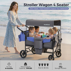 Momfann 2-Seater All-Terrain Stroller Wagon for Kids