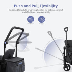 Momfann 4-in-1 Double Stroller Wagon for Kids