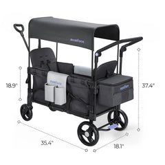 Momfann 4-in-1 Double Stroller Wagon for Kids