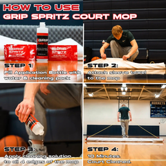 Grip Spritz Basketball Court Mop | Complete Court Cleaning System