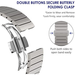 Stainless Steel Watch Band for Apple Watch S8 with Clasp
