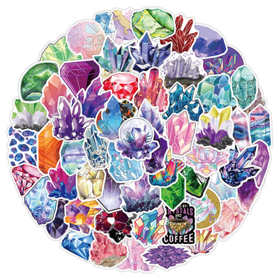 100 PCS Crystal Graffiti Stickers for Helmets & More