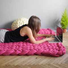 Nordic Thick Wool Hand-Woven Blanket
