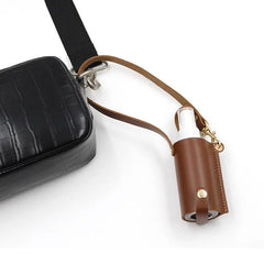 Portable Leather Keychain for 60ml Hand Sanitizer