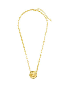 Bold CZ Zodiac Link Pendant Necklace