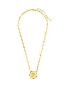 Bold CZ Zodiac Link Pendant Necklace