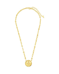 Bold CZ Zodiac Link Pendant Necklace