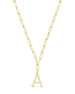 Braided Initial Pendant Necklace