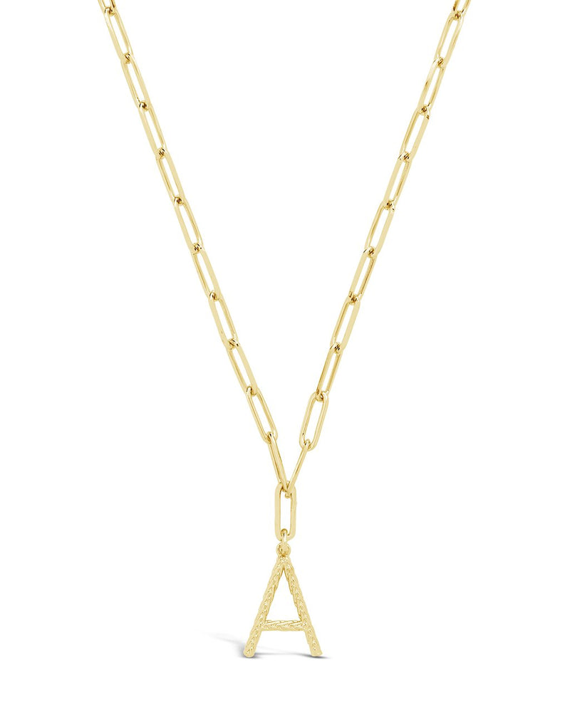 Braided Initial Pendant Necklace