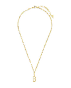 Braided Initial Pendant Necklace