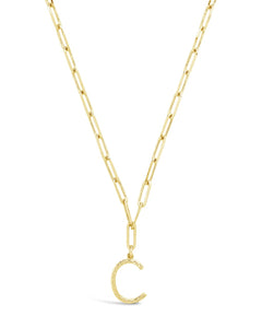Braided Initial Pendant Necklace