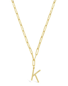 Braided Initial Pendant Necklace