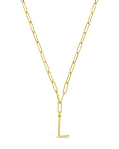 Braided Initial Pendant Necklace