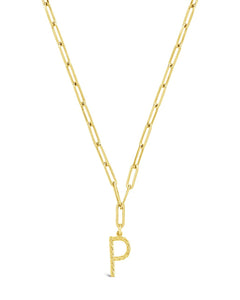Braided Initial Pendant Necklace