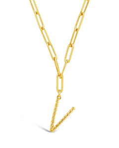 Braided Initial Pendant Necklace