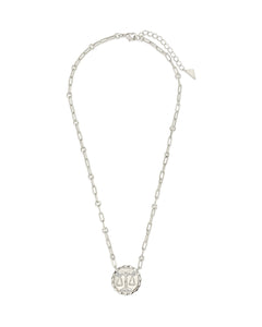 Bold CZ Zodiac Link Pendant Necklace