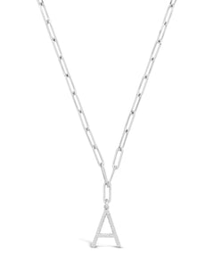 Braided Initial Pendant Necklace