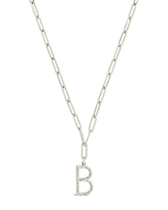 Braided Initial Pendant Necklace
