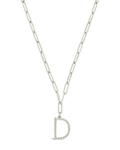 Braided Initial Pendant Necklace