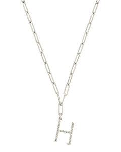 Braided Initial Pendant Necklace
