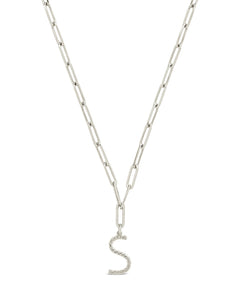 Braided Initial Pendant Necklace