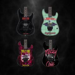 The Complete Mötley Crüe Album Cover Miniature Guitar Set – All 4 Official Mini Guitar Designs