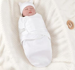 Cotton Swaddle Blanket & Hat Set | Newborn