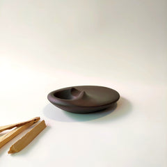 Sacred Wood Incense Burner Cement Stand