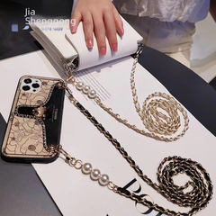 Aluminum Pearl Phone Chain Strap for Bags and Crossbody